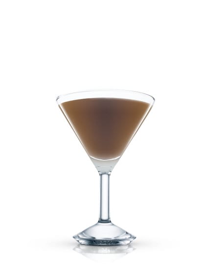 absolut macchiato martini against white background