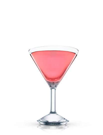absolut strawberry martini against white background