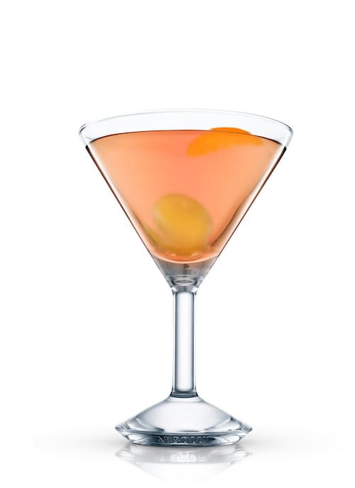 irish cocktail against white background