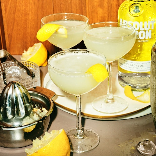 lemon drop martini in environment