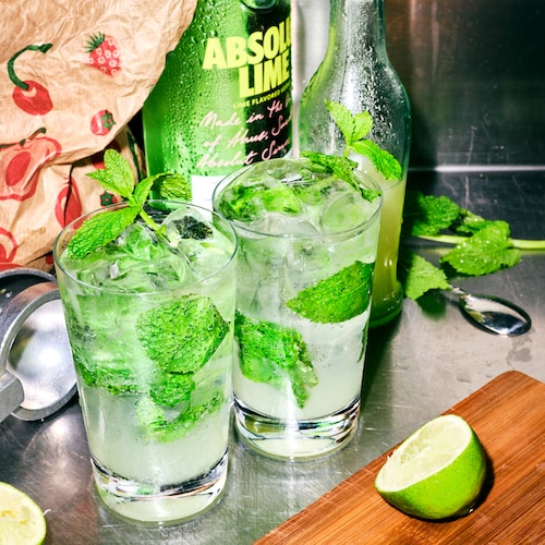 absolut lime mojito in environment