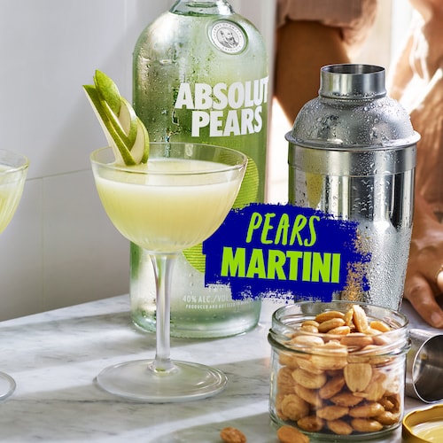 absolut pears martini in environment