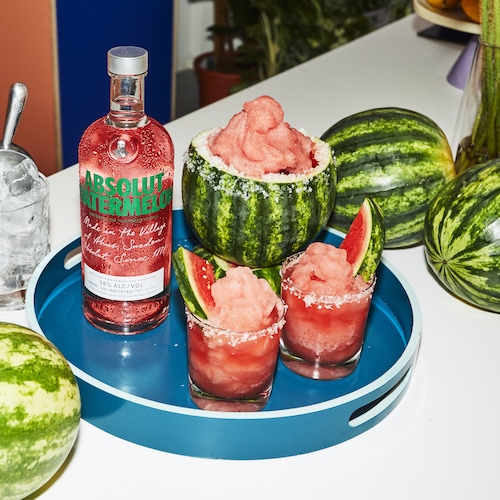 absolut watermelon frozen vodkarita in environment