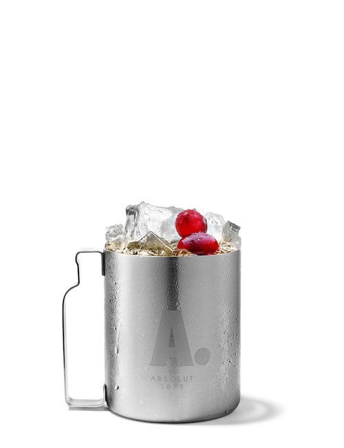 absolut grape mule against white background