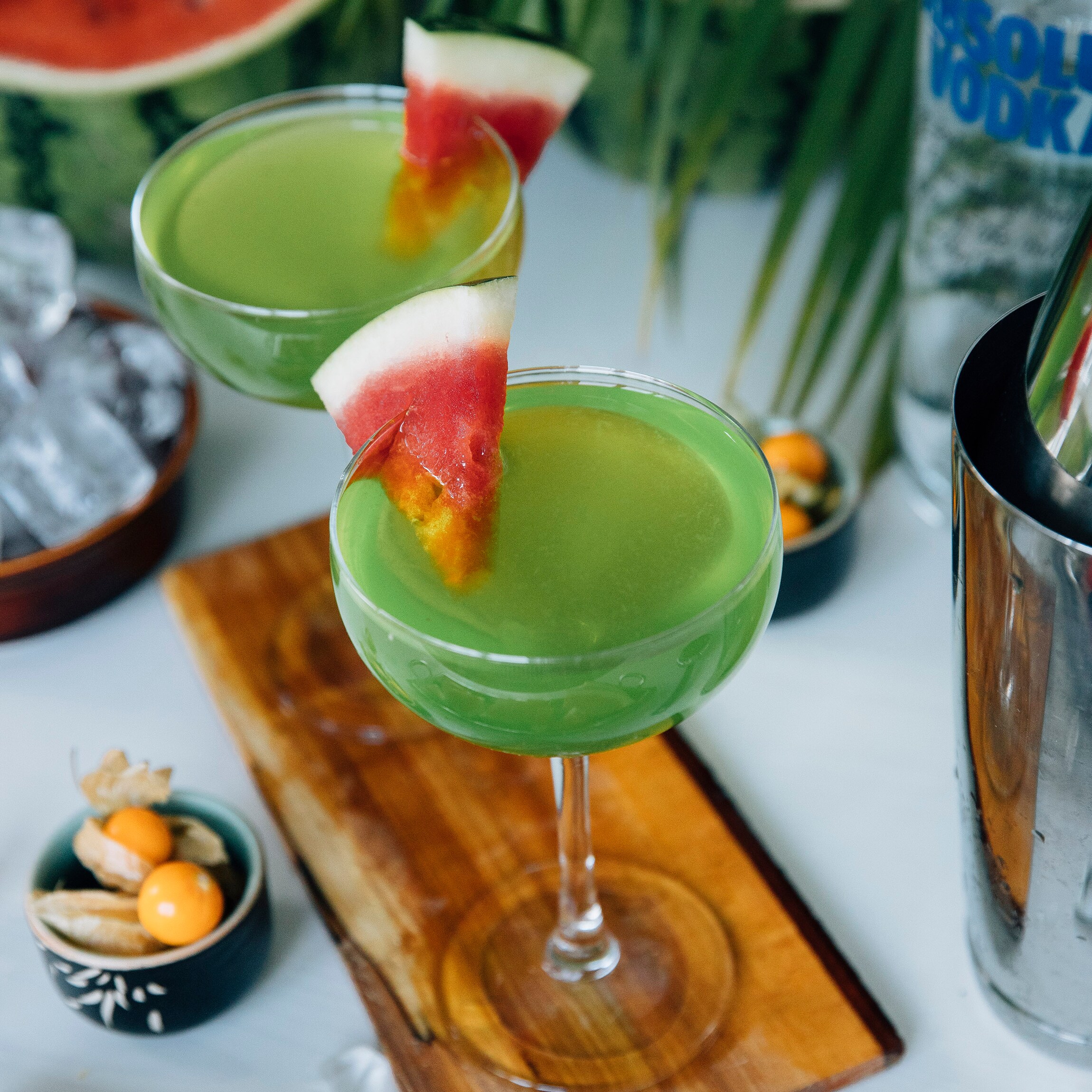 Miniatura MELONE Daiquiri da cocktail in un Martini vetro 