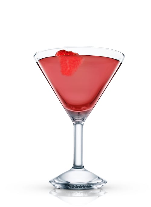 peanut butter & jelly martini against white background