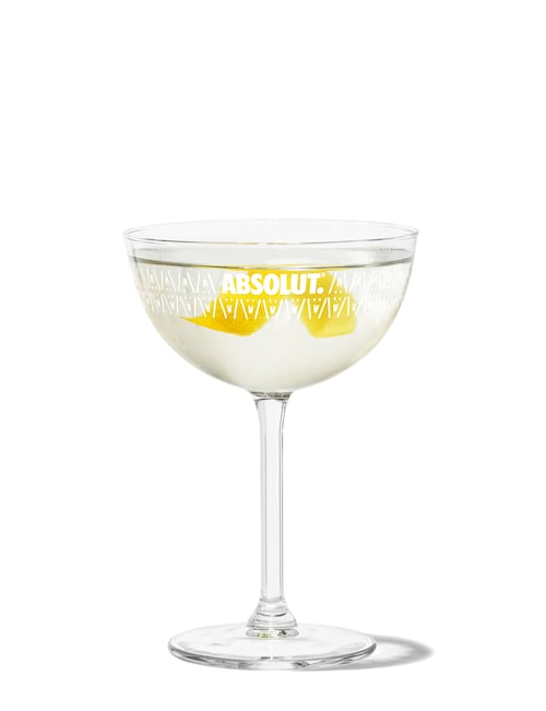 dry martini against white background