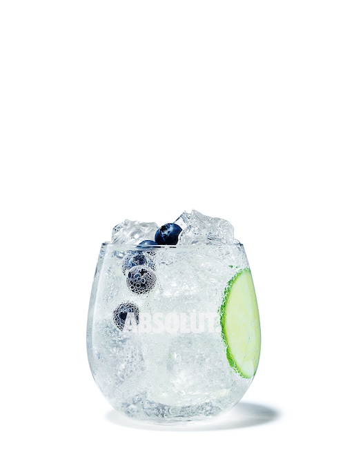 berri acai vodka soda against white background