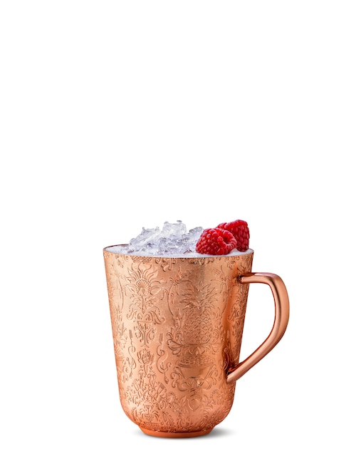 raspberry mule against white background
