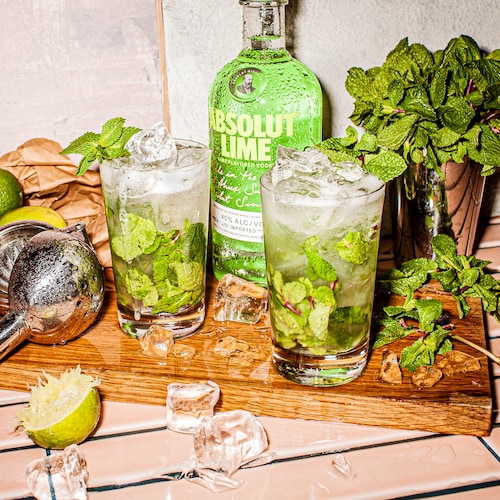 absolut lime mojito in environment