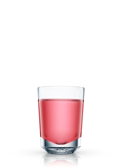 absolut raspberry shooter against white background