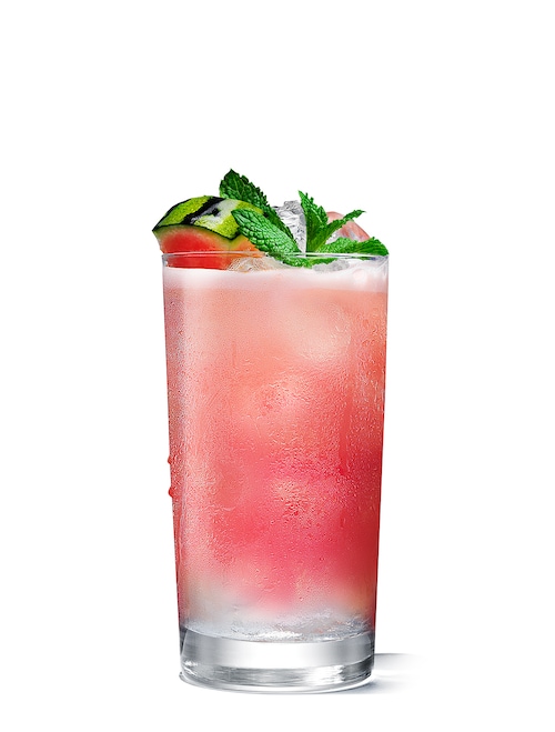 absolut fluffy watermelon against white background