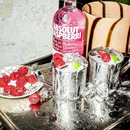 raspberry vodka mule in environment
