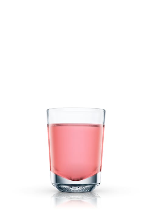 absolut strawberry shooter against white background